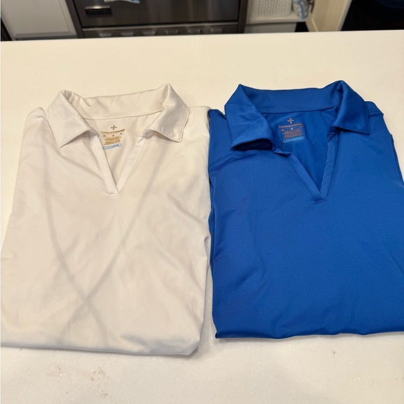 Tommie Copper Women's LOT OF 2 Performance Polo Shirts Sz M 1 Blue 1 White - Picture 12 of 12